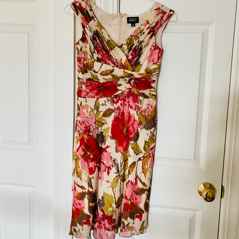 Floral silk dress